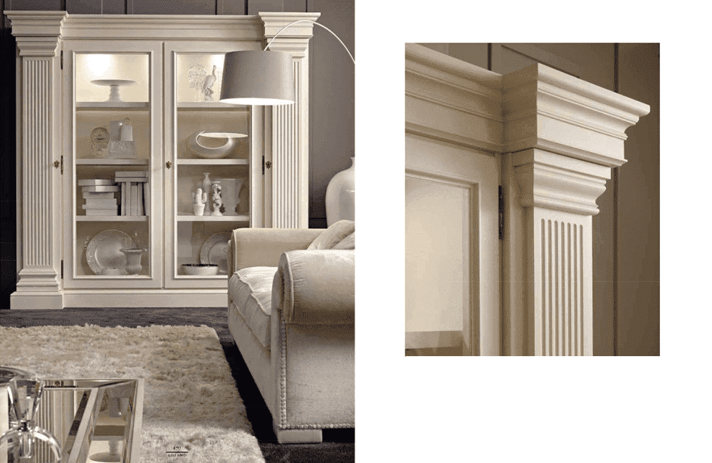 【イタリア家具メーカーDOLFI】両側の柱型がとても美しいキャビネット