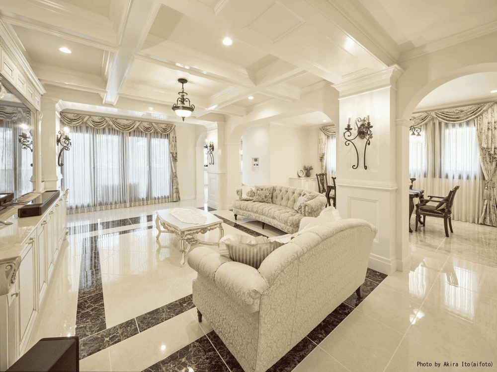 上質な素材が映える高級リビング-1