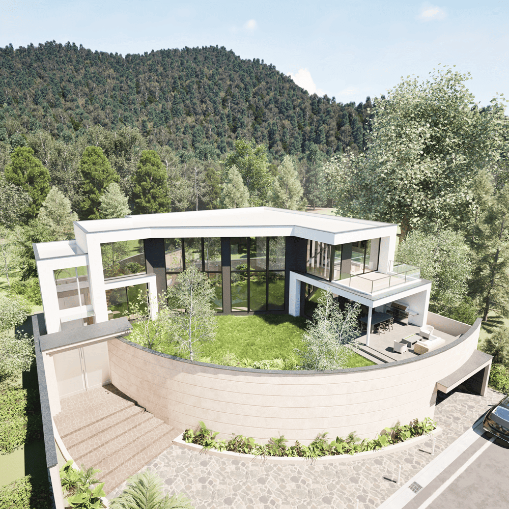 優美な曲線の壁が包みこむ別邸|BETTEI-2