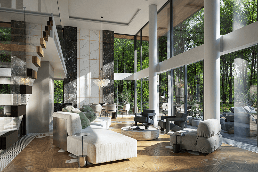 リビングに広がる余白のデザイン-1